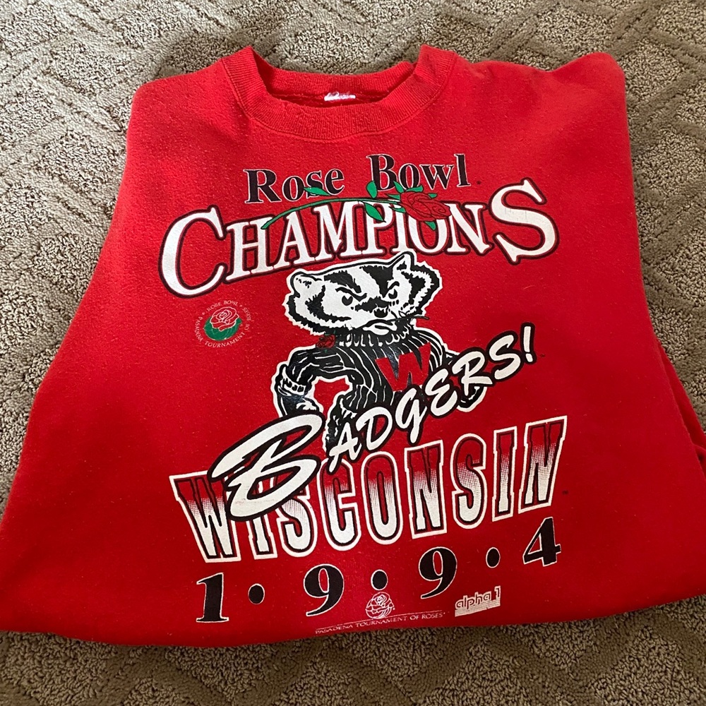 Vintage WI Badgers 1994 Rose Bowl Crewneck